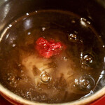 中善 - 蒸し穴子(梅肉)