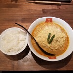 麺屋虎杖 - チーズカレー担々麺とライス