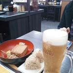 Sukesan Udon Asakawa Ten - おでん230円生ビール500円