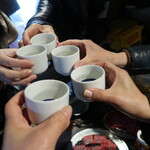 トンチャン横丁 赤崎牛 - 日本酒でかんぱ～い