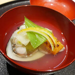 馳走 啐啄一十  - 炭火焼き金目鯛(静岡県駿河湾産サスエ前田魚店7日熟成)
      蛤(静岡県焼津産、サスエ前田魚店、5年もの)
      うるい