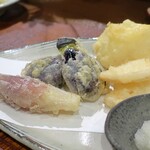 桶家乃隠居 - 茗荷、なす、玉ねぎ、いか