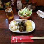 やきとり 大吉 - ちゅけもん＆サービスキャベツで青虫系スタートイイ！！