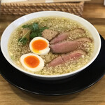 麺屋さくら - 【限定】鴨ねぎ霰そば しお味玉