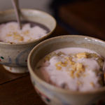 タピオカのスイーツ（緑豆、黒ゴマ）