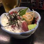 居酒屋 しあわせや - 山かけマグロ560円