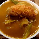 Sam Pachiya - 小ライスに、かきフライカレーうどんのスープをかけて、カキフライカレーライスを作ったよん。