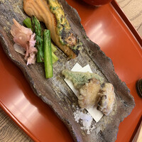 京都和久傳 - タコの天ぷらがおいしい！