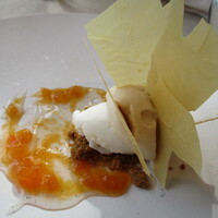 古我邸 - 大根のジェラートに柿ソース