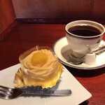 くろ麦 - セットのデザート＆珈琲