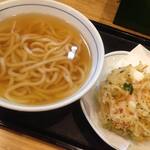 うどんウエスト - かき揚げうどん（450円）