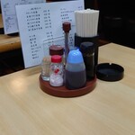 味処平和 - テーブルの卓上