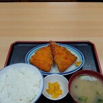 味処平和 - あじフライ定食