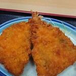 味処平和 - あじフライ