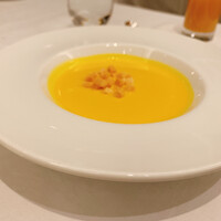 ヴェル・ボワ - かぼちゃのポタージュはコクがあって美味しかったそう