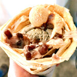 ラブクレープ - 冬季限定アイス黒ゴマきなこ550円（上から）