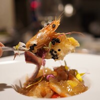 Lien - 淡路島産玉ねぎのムース　魚介のコンソメとジュレ