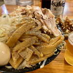 福助 - 福助らうめん(中)たまごメンマ＠900円+野菜増し(無料)