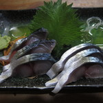 ゑびす - 透き通るような綺麗な鯖身の〆さば：380円