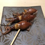 江戸前 鮨 服部 - ◎蛍イカは醤油で炙って