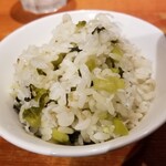 麺屋 六感堂 - しらすと野沢菜の炊込みご飯