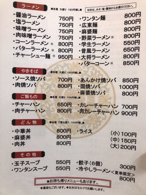 メニュー写真 ラーメン大将 麻生店 麻生 ラーメン 食べログ