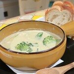 トリワイン ＰＩＫＯＳＨＨＨＵ - 辛さで温まるグリーンシチューと厚切りプレーンバケット