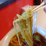 Ramenhausu saikan - 【2020.3.15(日)】広東ラーメン(あんかけ・並盛)750円の麺