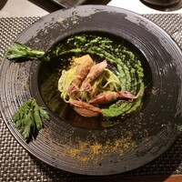 オステリア ブッビーノ - Primi Piatti　フェデリーニ　滑川産ホタルイカ 春菊 カラスミ