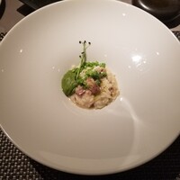 オステリア ブッビーノ - Primi Piatti　リゾット　フランス産ホロホロ鳥 種子島産空豆 ペコリーノ