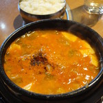 韓ガネ - スン豆腐定食（980円）