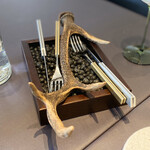 プレゼンテ スギ - 肉用の龍泉特注フォークナイフ