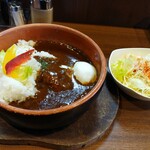 ラパスカレー - ロコモコ丼カレー　ランチセット。