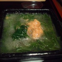 室町 和久傳 - 焼き雲子と菜の花のお吸い物