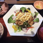 Ootoya - ポテタル鶏竜田のサラダ定食