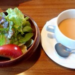 レストラン　しいな - セットのサラダとスープ【Feb.2020】