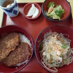 百万石どんどん - ミニ丼セット ソースカツ丼とおろし蕎麦をチョイス