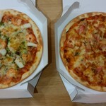 AOKI's Pizza - シーフードジェノベーゼ、バーベキューチキン＆モッツァレラ