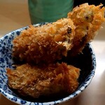 とんかつ春 - カキフライ