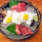 傳七寿司 - イカとマグロの刺身