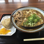 うどん 黒田藩 - 肉カレーうどん¥490＋かしわおにぎり¥90