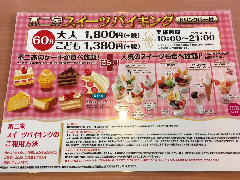30年以上前のフジヤレストランズメニュー 不二家レストラン グランドメニュー