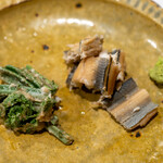 うを徳 - 2020.3 福島コゴミ胡麻和え 韓国産煮穴子