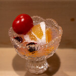 うを徳 - 2020.3 日向夏・イスラエル産オア(オレンジ)・苫小牧フルーツトマト・ニュージーランド産ブルーベリーのゼリー寄せ