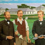 豊平館 宴会部 - ペンハロー教授（右）　クラーク（左）ダン（中）