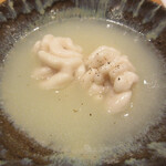 鮨 十兵衛 - 真鱈の白子とクエ出汁