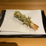 天ぷら よこい - 海老しそ巻き