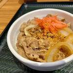 はなまるうどん - ミニ牛丼。