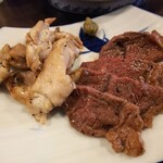 金町製麺 - ミスジ＆若鶏のステーキ