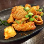 金町製麺 - ピリ辛ホルモン炒め